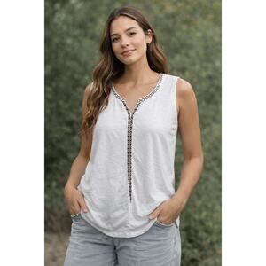 KÜHL Sleeveless Embroidered V-Neck Top Women’s XL Boho Gorpcore